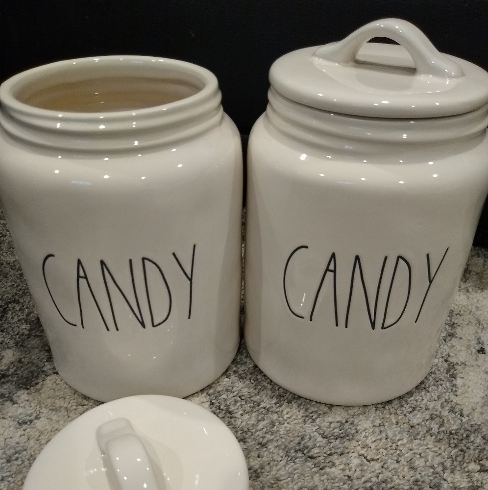 Rae dunn large canister CANDY halloween